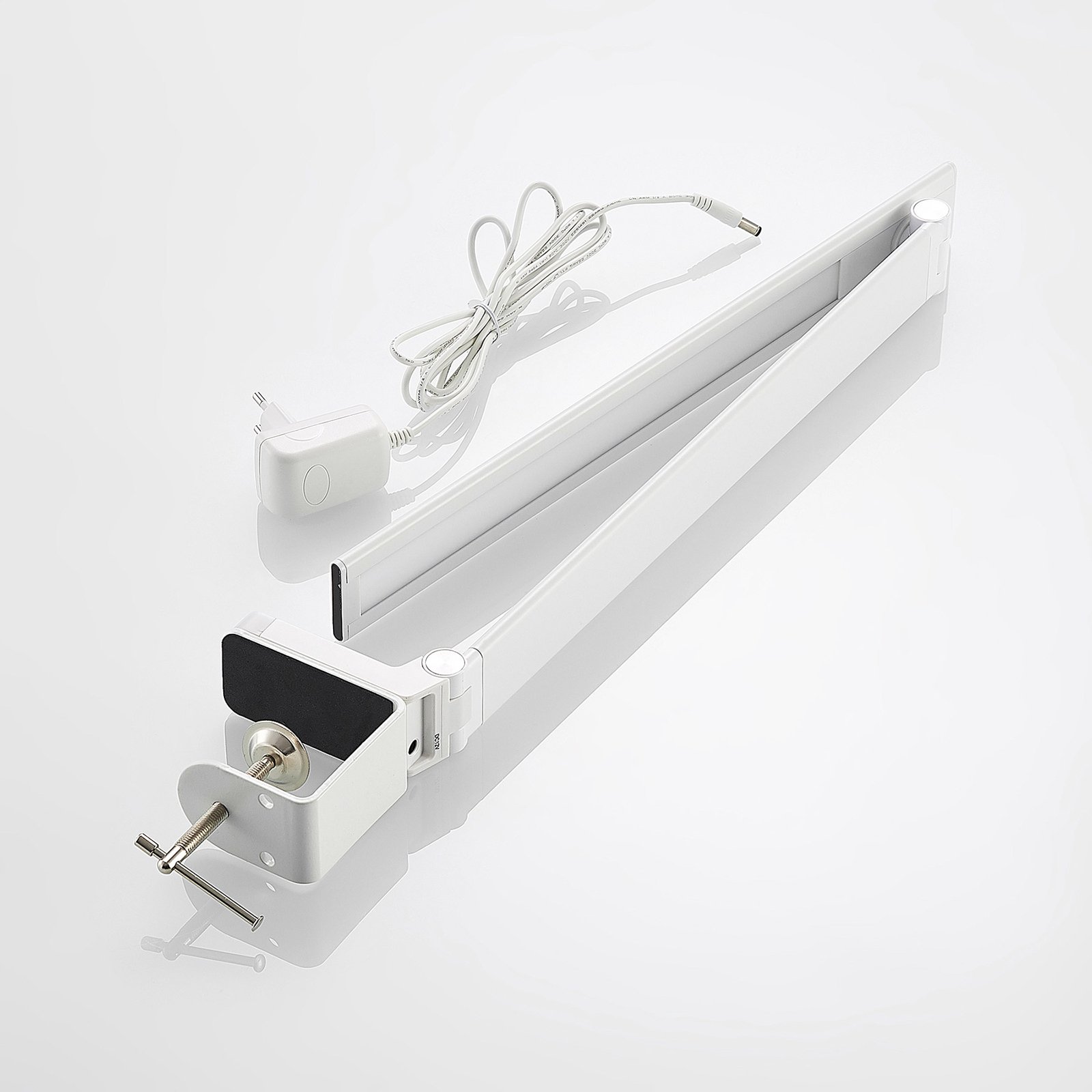 Prios Tamarin-LED-pöytälamppu himmennys, valkoinen