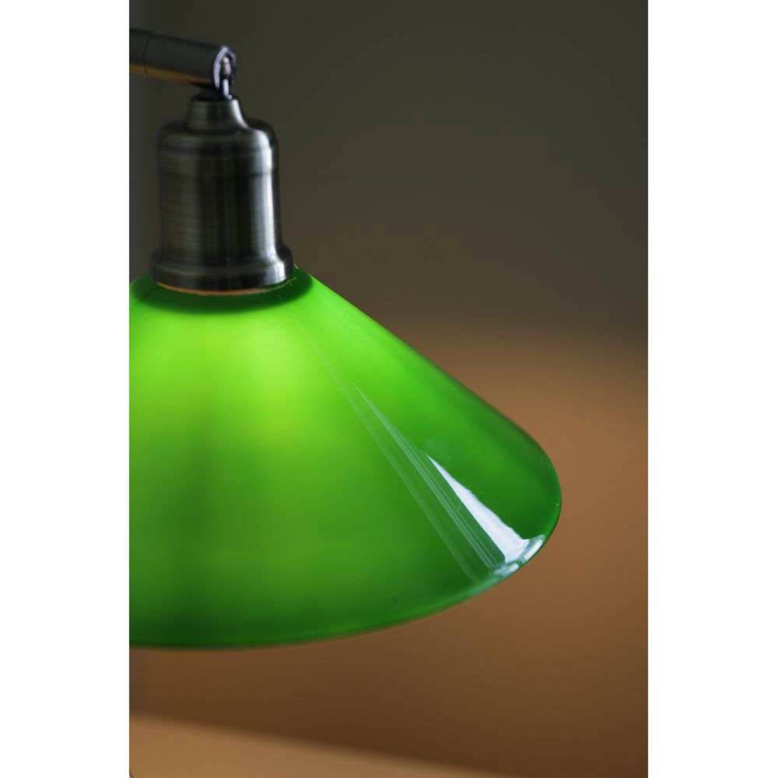Vela Bordlampe Antique Brass/Green - Markslöjd