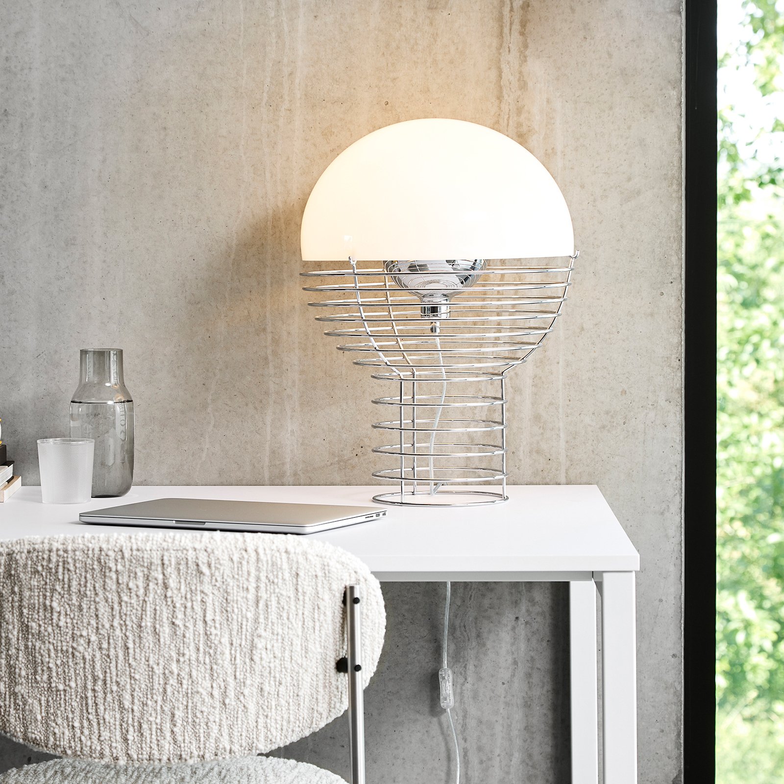 Wire Bordlampe Ø40 Hvit - Verpan