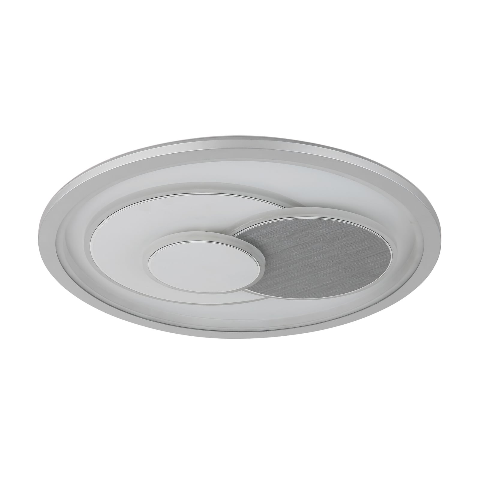 Lampa sufitowa LED Ruiz I, biało-srebrna, Ø 48 cm, CCT Lampa sufitowa LED Ruiz I, biało-srebrna, Ø 48 cm, CCT