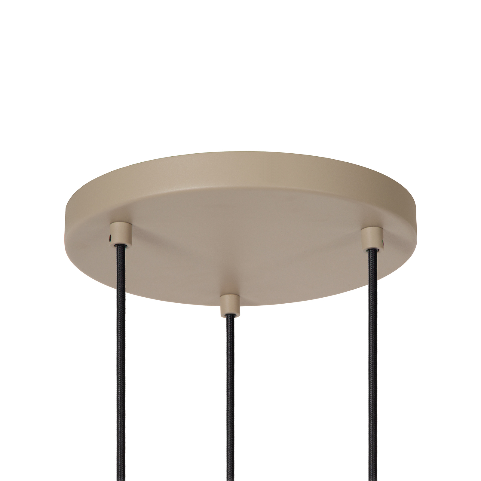 Hanglamp Evora, 3-lamps, rondel, taupe