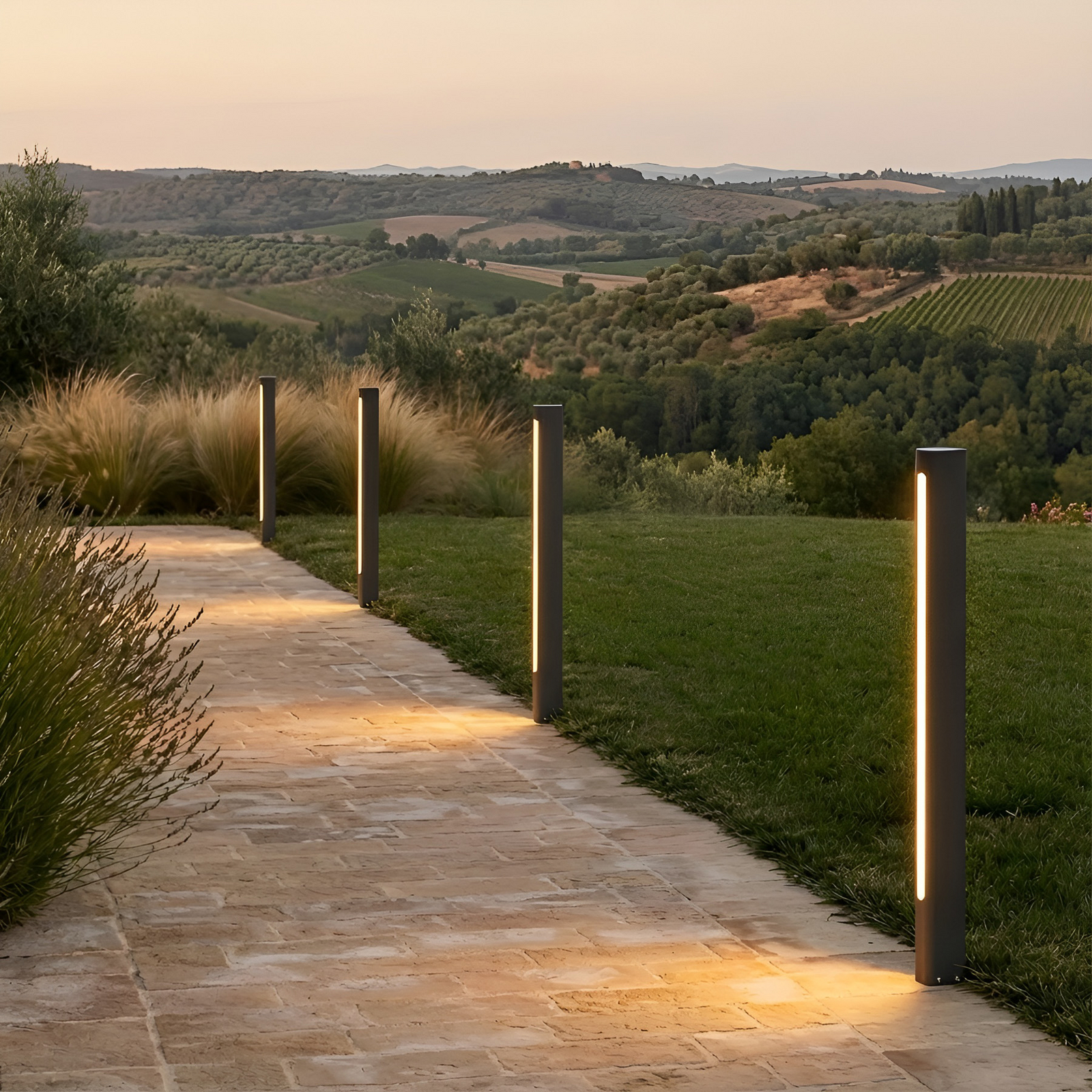 Lucande LED tuinpadverlichting Celiora, 80 cm, antraciet, 3.000 K