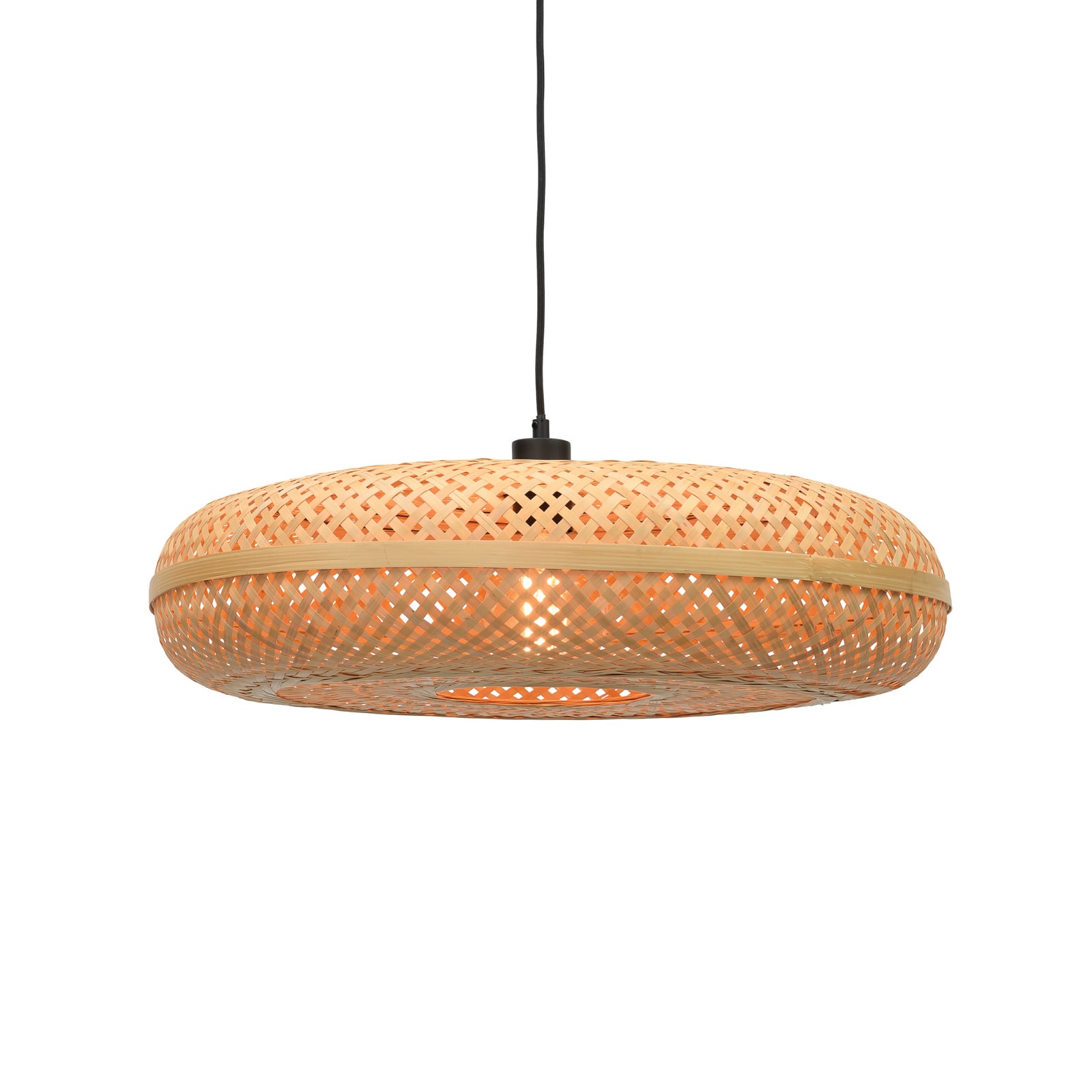 GOOD & MOJO Candeeiro suspenso Palawan, natural, Ø 60 cm, bambu, E27 GOOD & MOJO Candeeiro suspenso Palawan, natural, Ø 60 cm, bambu, E27