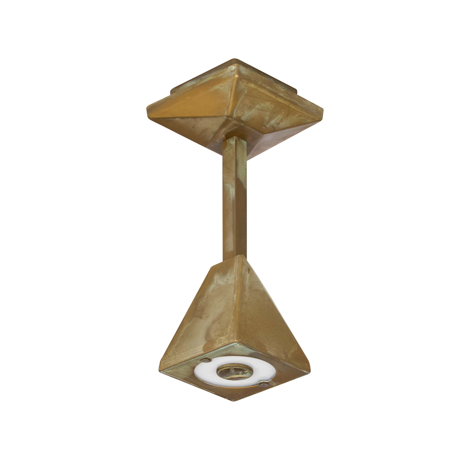 Plafoniera LED da esterno Silva Edge, altezza 26 cm, ottone anticato