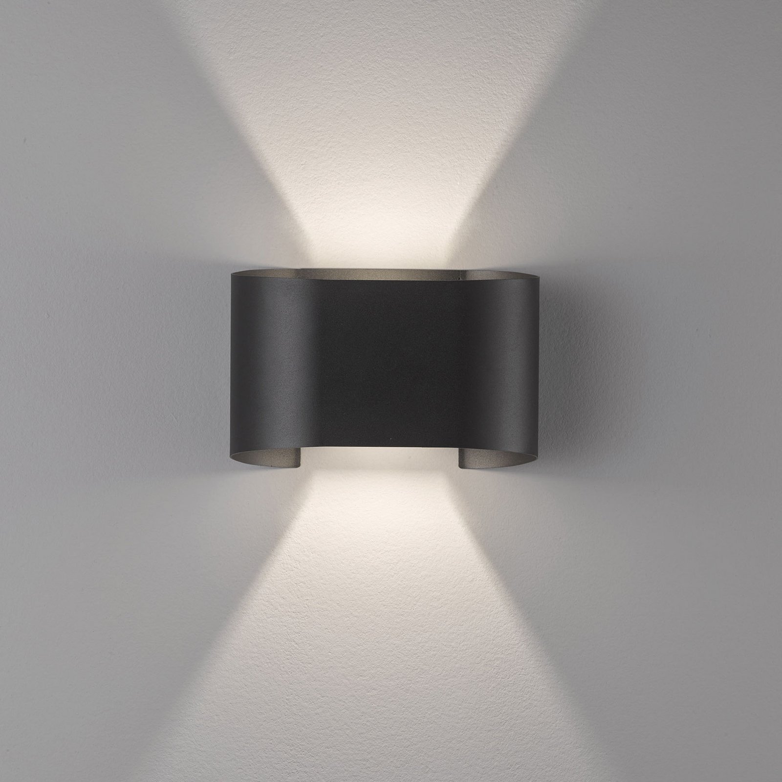 Applique LED Wall, à 2 lampes, ronde, noire