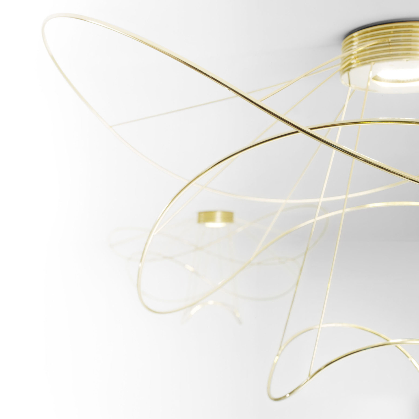 Axolight Hoops 3 LED-Deckenleuchte, gold