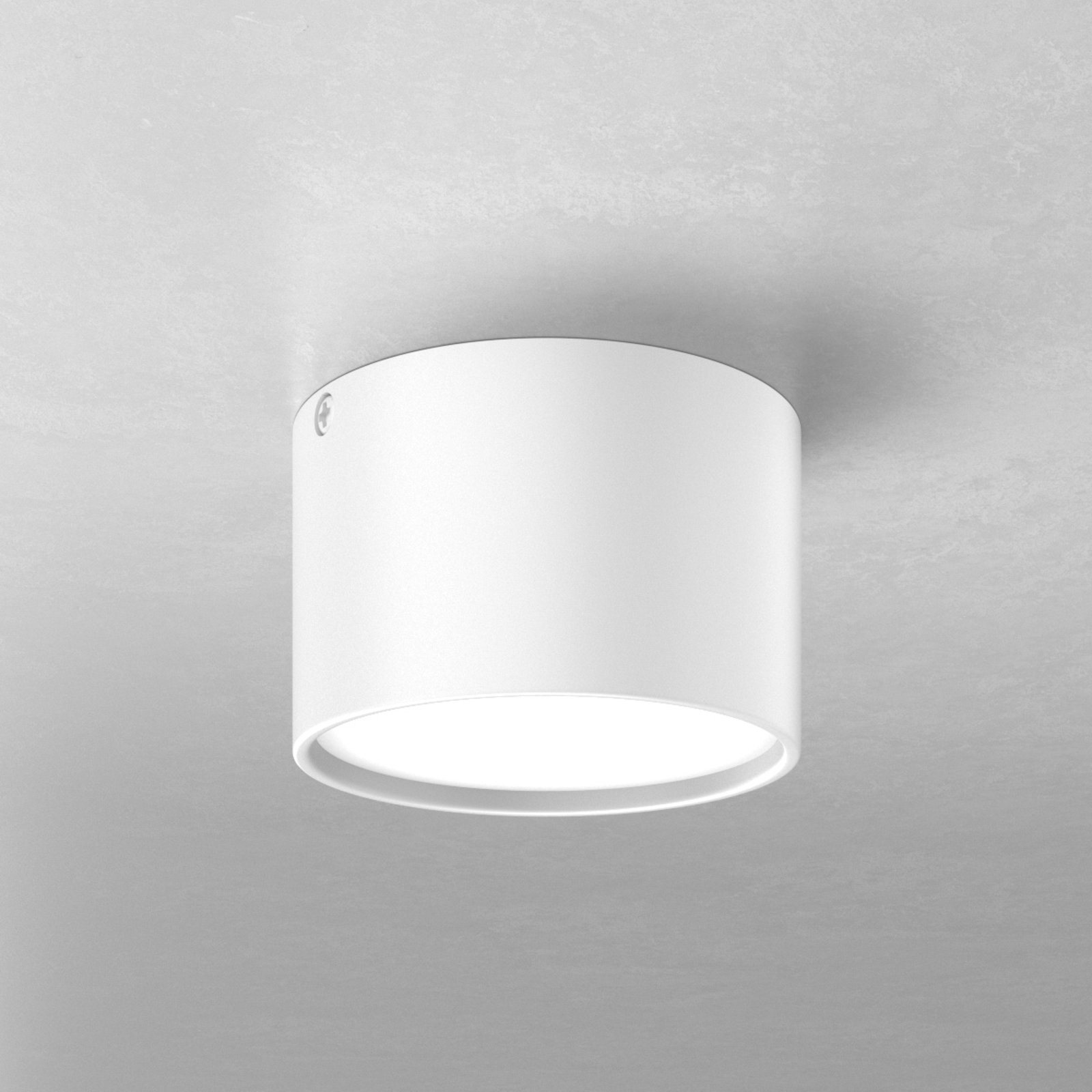 Plafoniera LED Mine rotonda, bianca, 9 cm