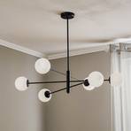 1090PL_K1 ceiling light, 6-bulb, black