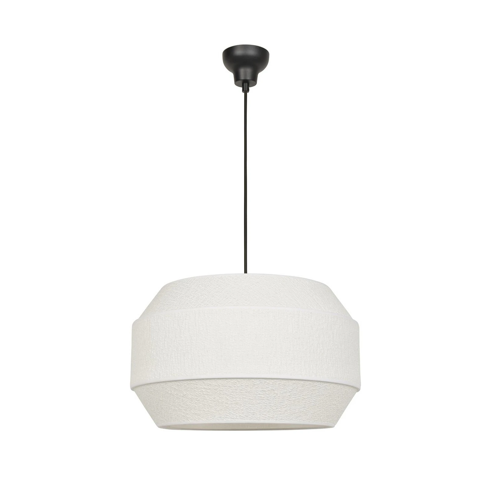 MARKET SET Lampada a sospensione Cosiness, Ø 46 cm, bianco, tessuto