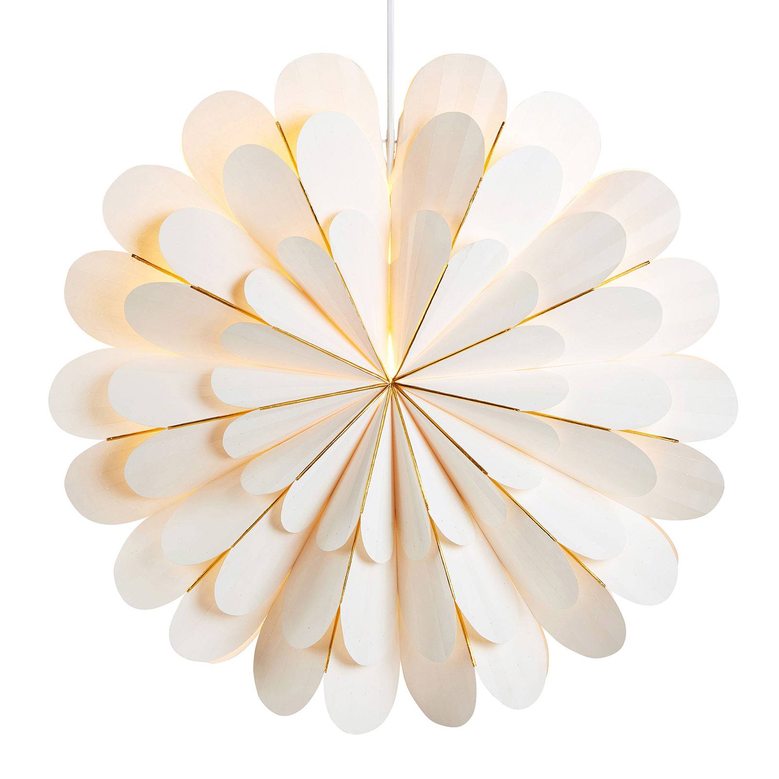 Marigold dekostjerne som hængelampe hvid Ø 60 cm