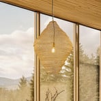 Lindby Kaviya pendant light, Ø 55 cm, gold-coloured, iron, E27