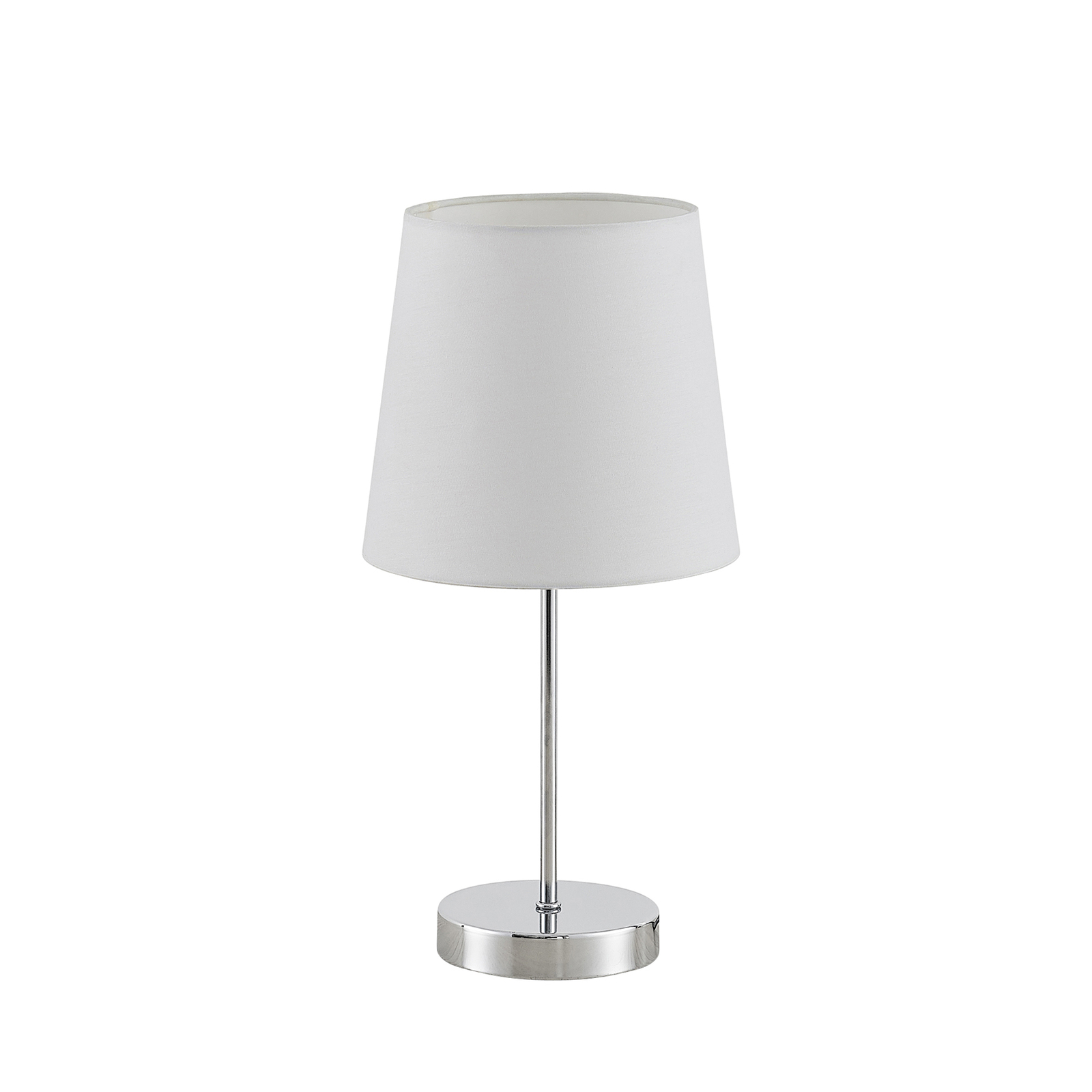 Lindby Leza table lamp chrome, lampshade white