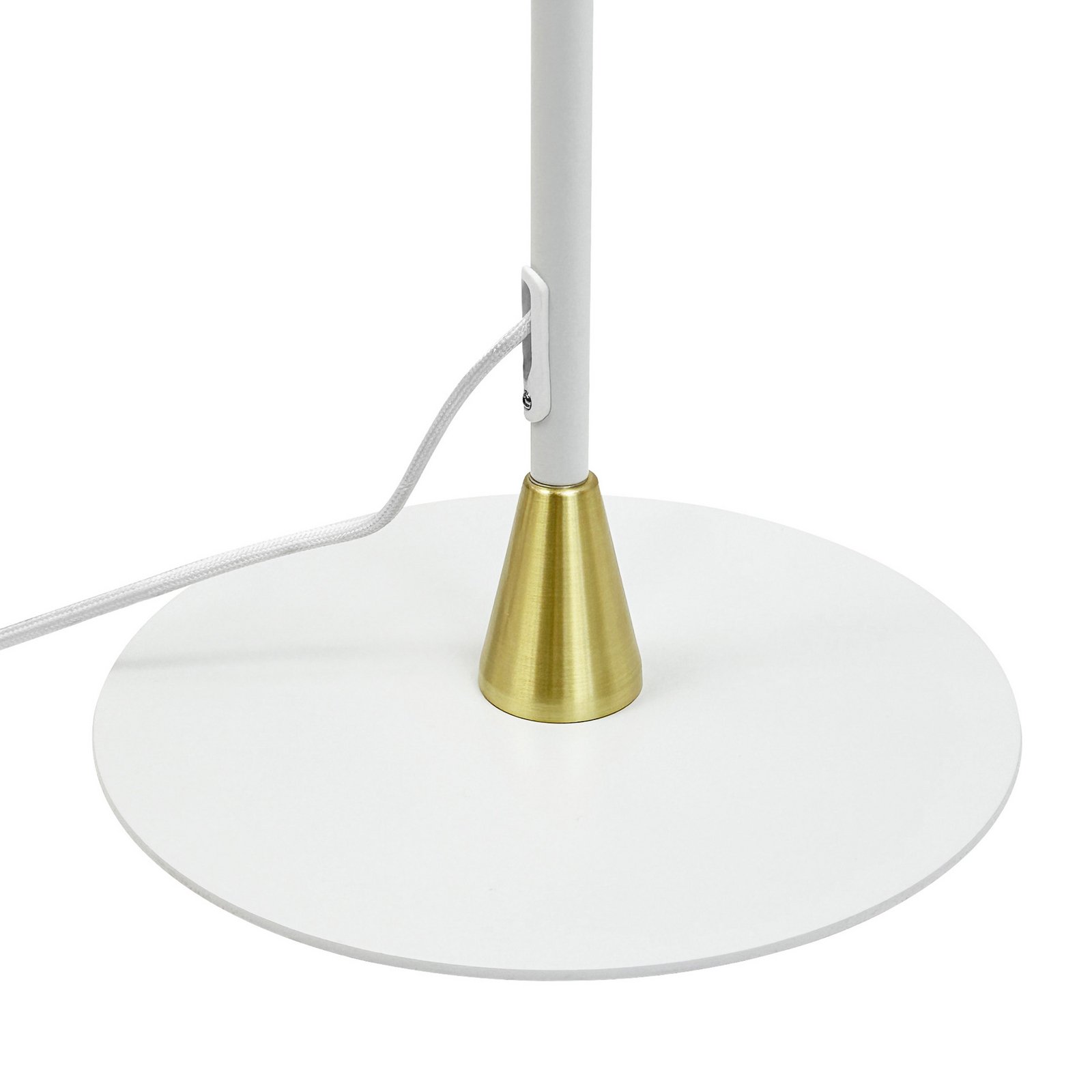 Dyberg Larsen podna lampa Lilje, bijela, visina 135 cm, 2 žarulje.