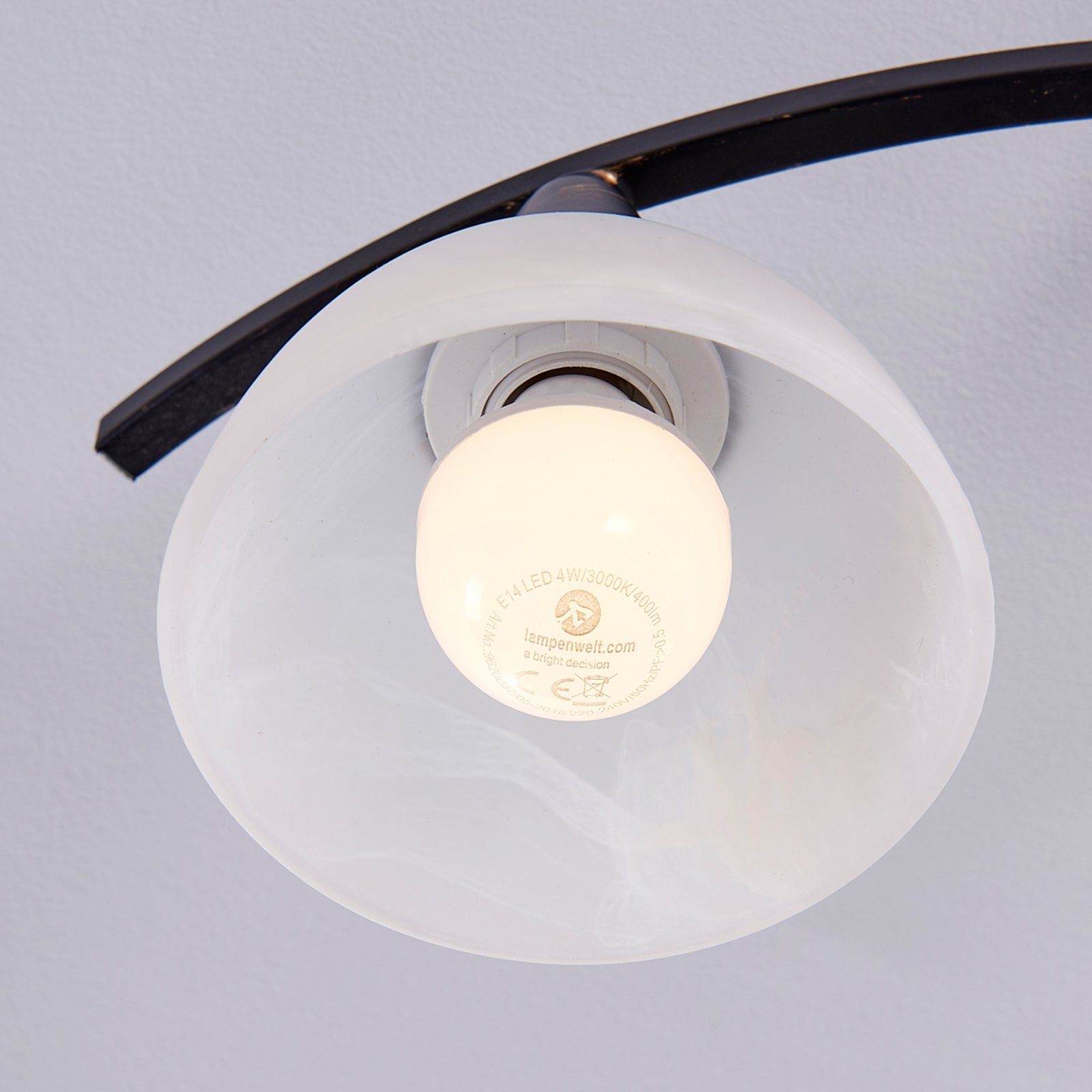 Della 3 Plafondlamp Black/Opal - Lindby