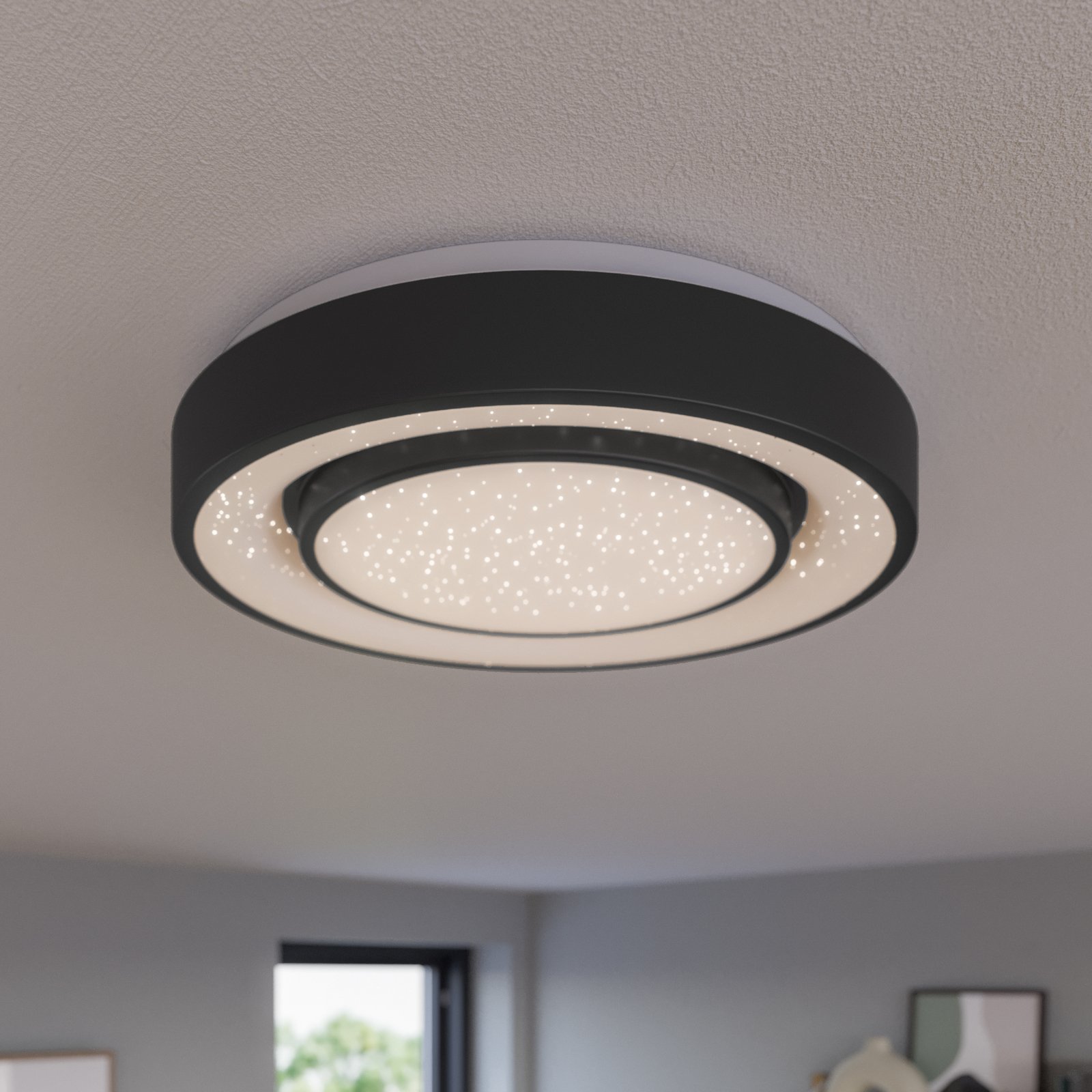 Lindby Gamino LED-taklampa, RGBW, Smart 38 cm