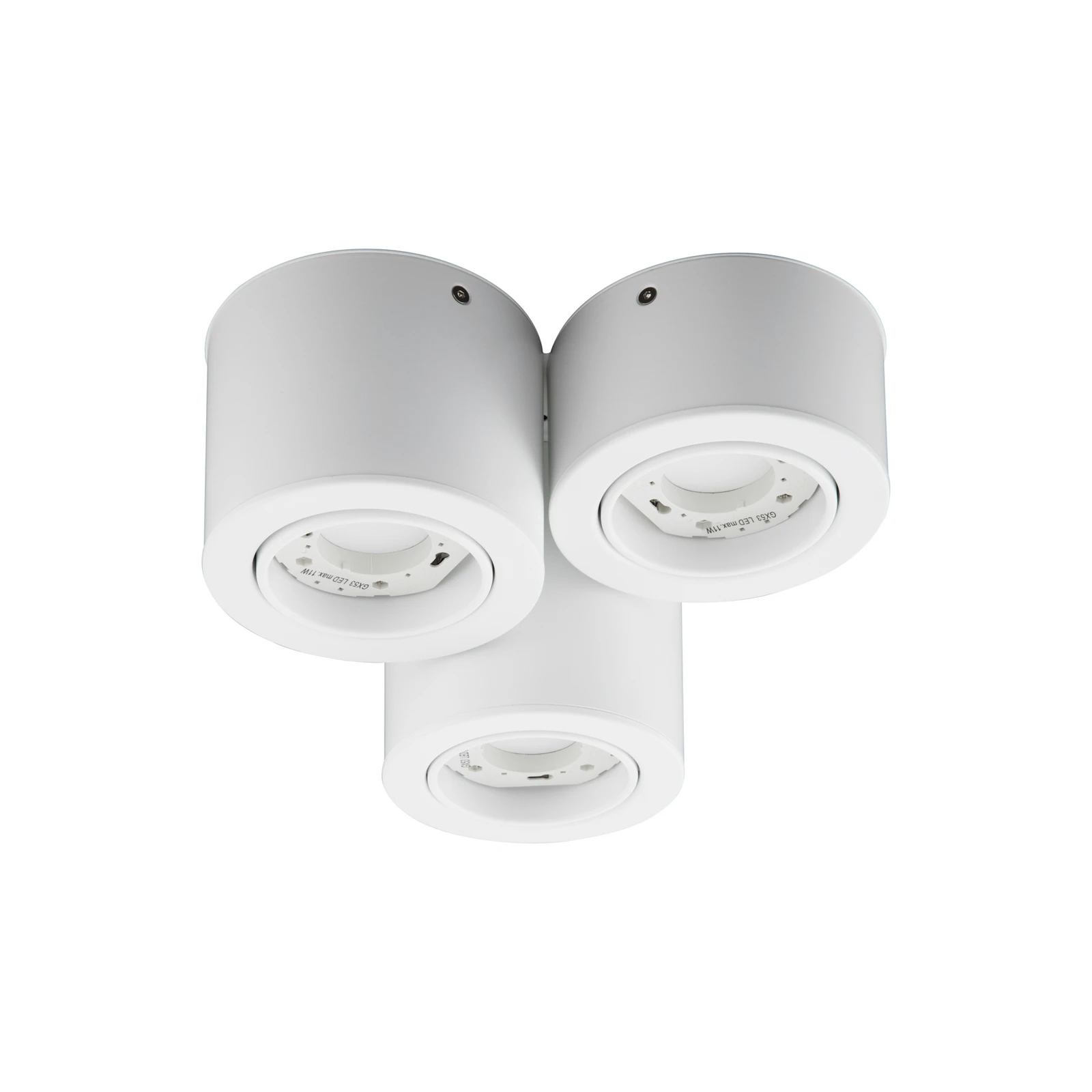 Lindby Downlight Jyla, 3 žárovky, matná bílá, GX53
