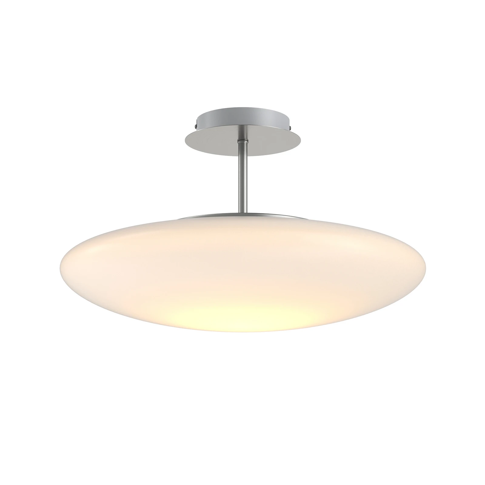 Lindby stropné LED svetlo Gunda, biele, sklo, Ø 48 cm, stmievateľné