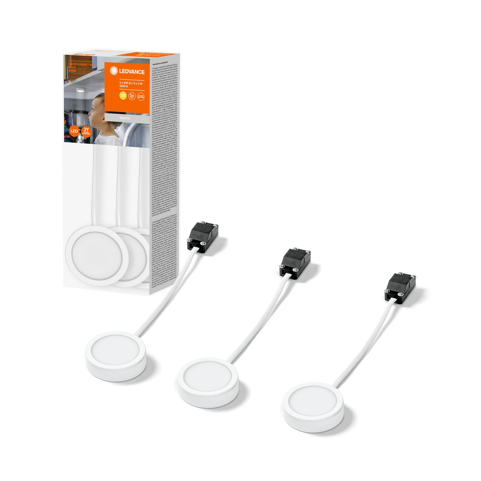 LEDVANCE Undercabinet Puck LED-Möbelspot 3er weiß
