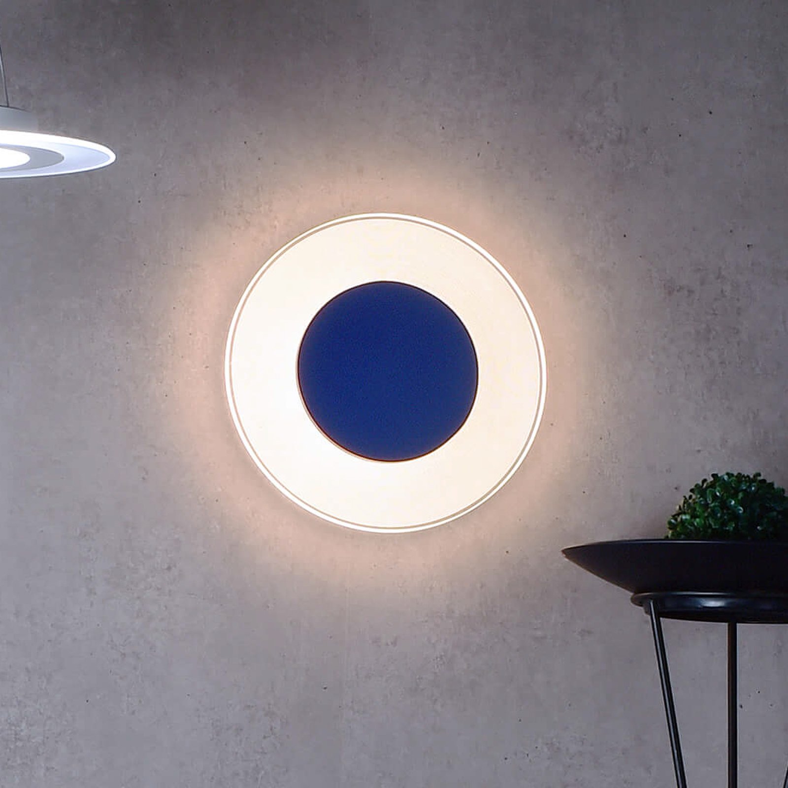 LED-taklampa Zaniah, 360° ljus, 24W, blå