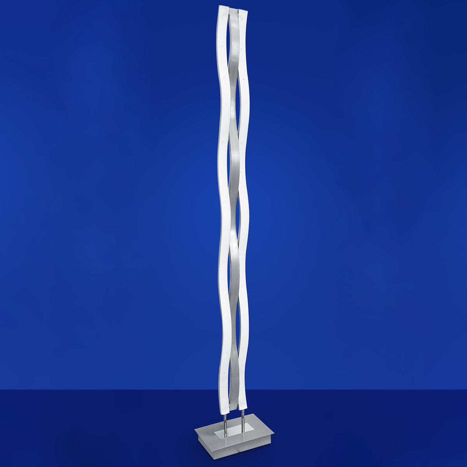 B-Leuchten Helios II LED floor lamp, for Living / Dining Room, metal, acrylic, 42 W, energy efficiency: A+, L: 27 cm, W: 17 cm, H: 140 cm