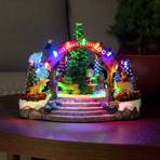 Borddekor Weihnachtszoo, fargerike LED og musikk