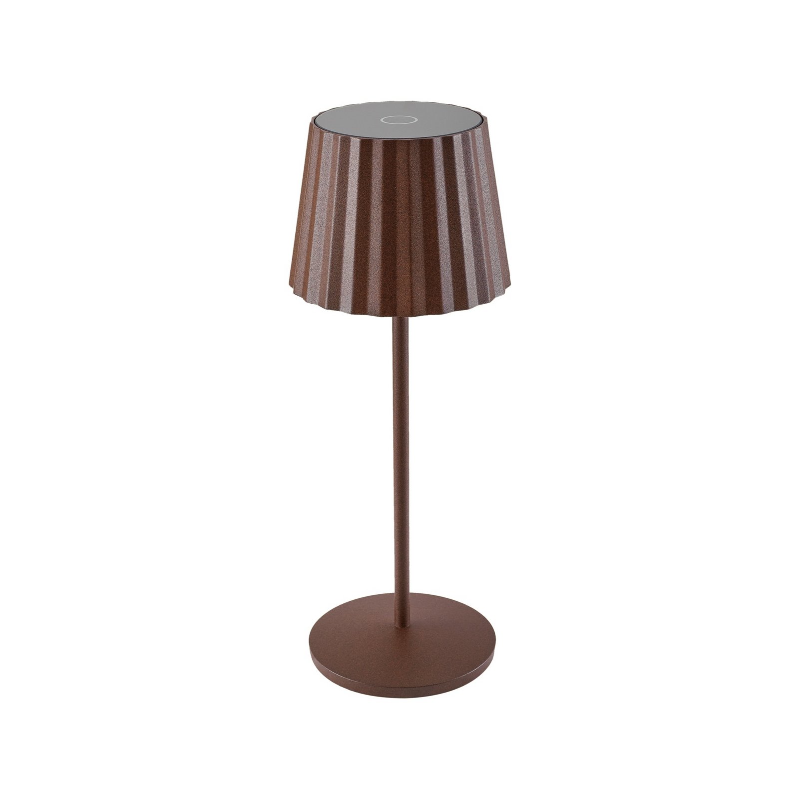 Lindby Esali LED rechargeable table lamp, rust brown, IP65