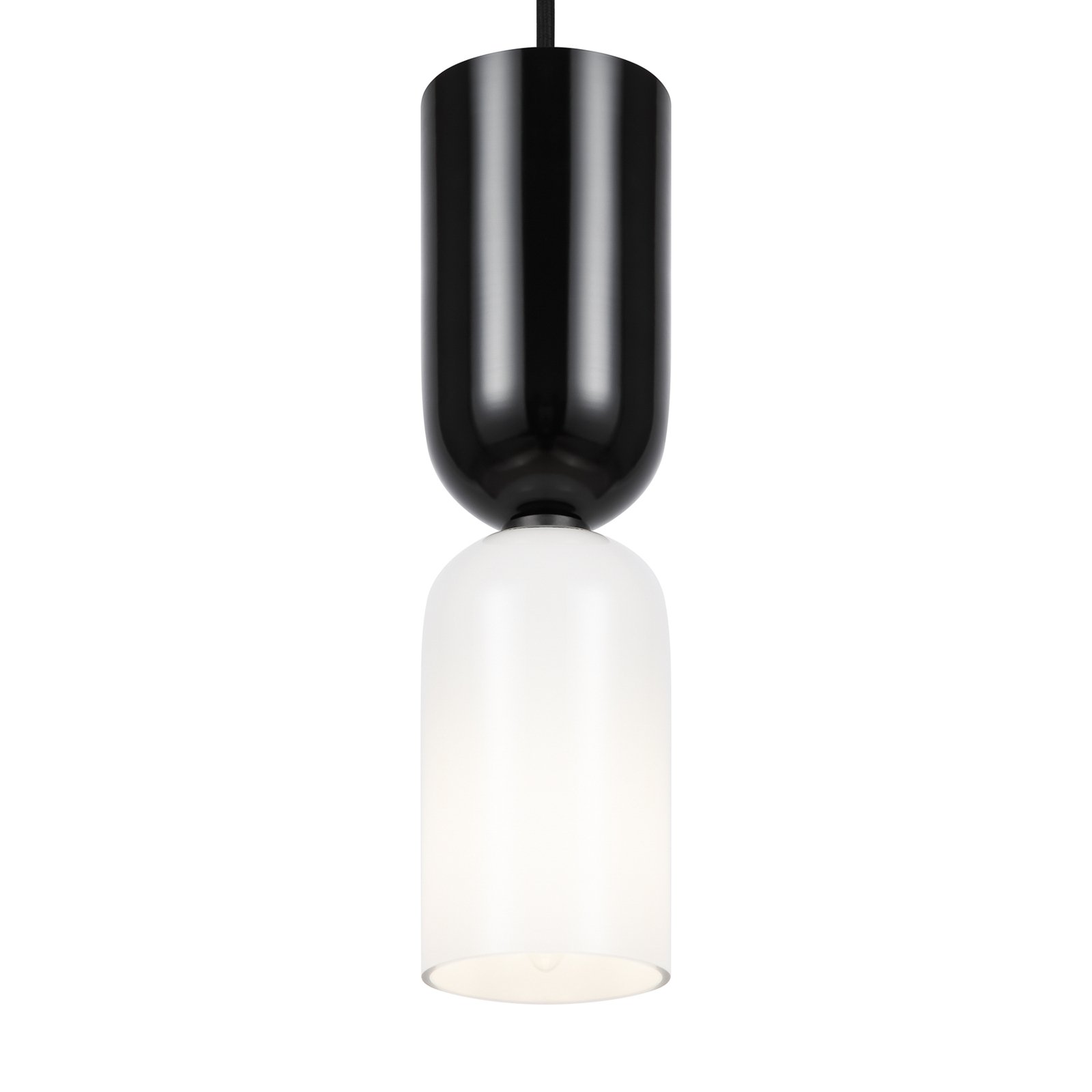 Maytoni hanglamp Memory, zwart, Ø 8 cm, keramiek, glas