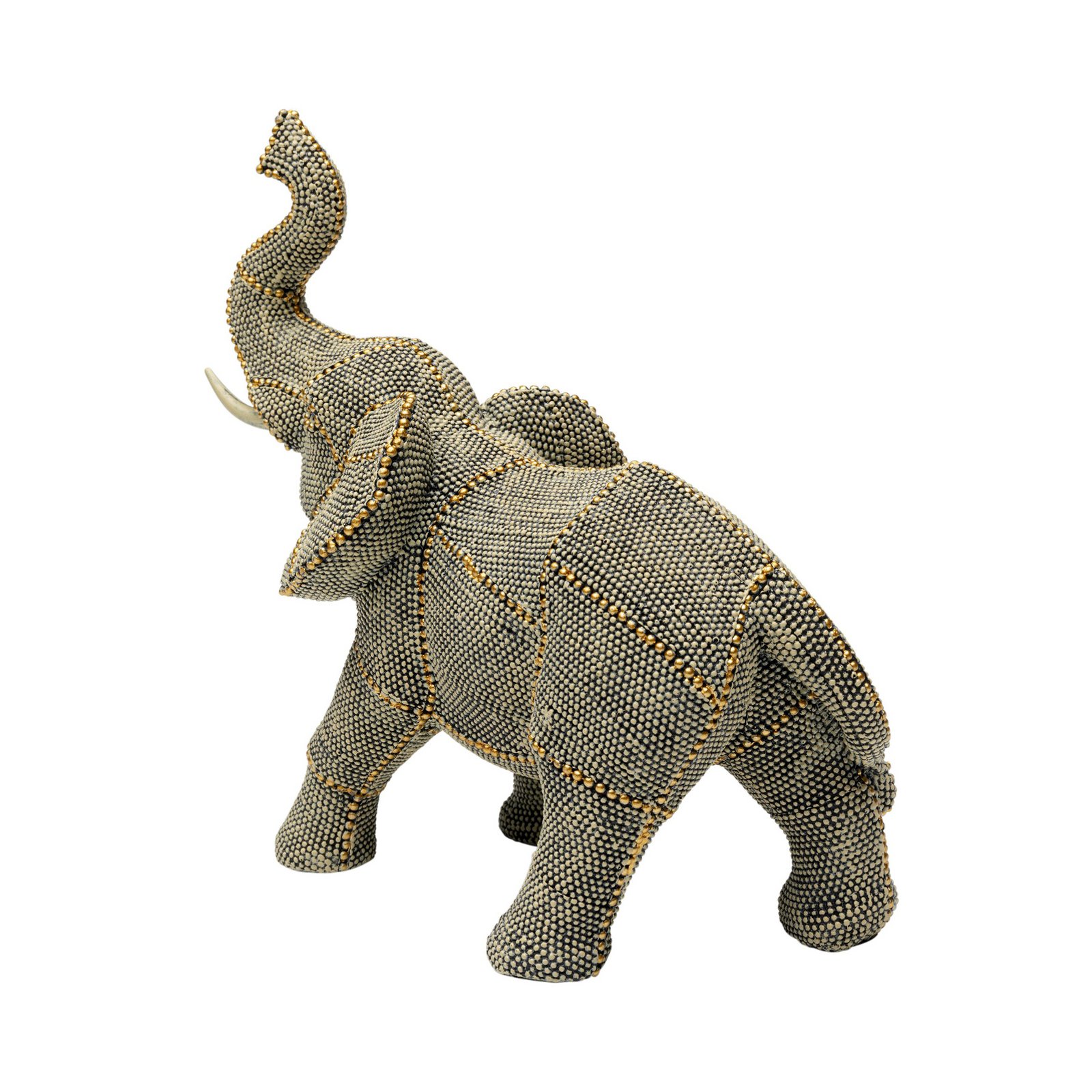 KARE figura decorativa Elefante che cammina Perle, altezza 24 cm, grigio