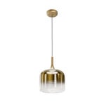 Maytoni LED pendant light Spirito, gold, glass/metal, Ø 26 cm
