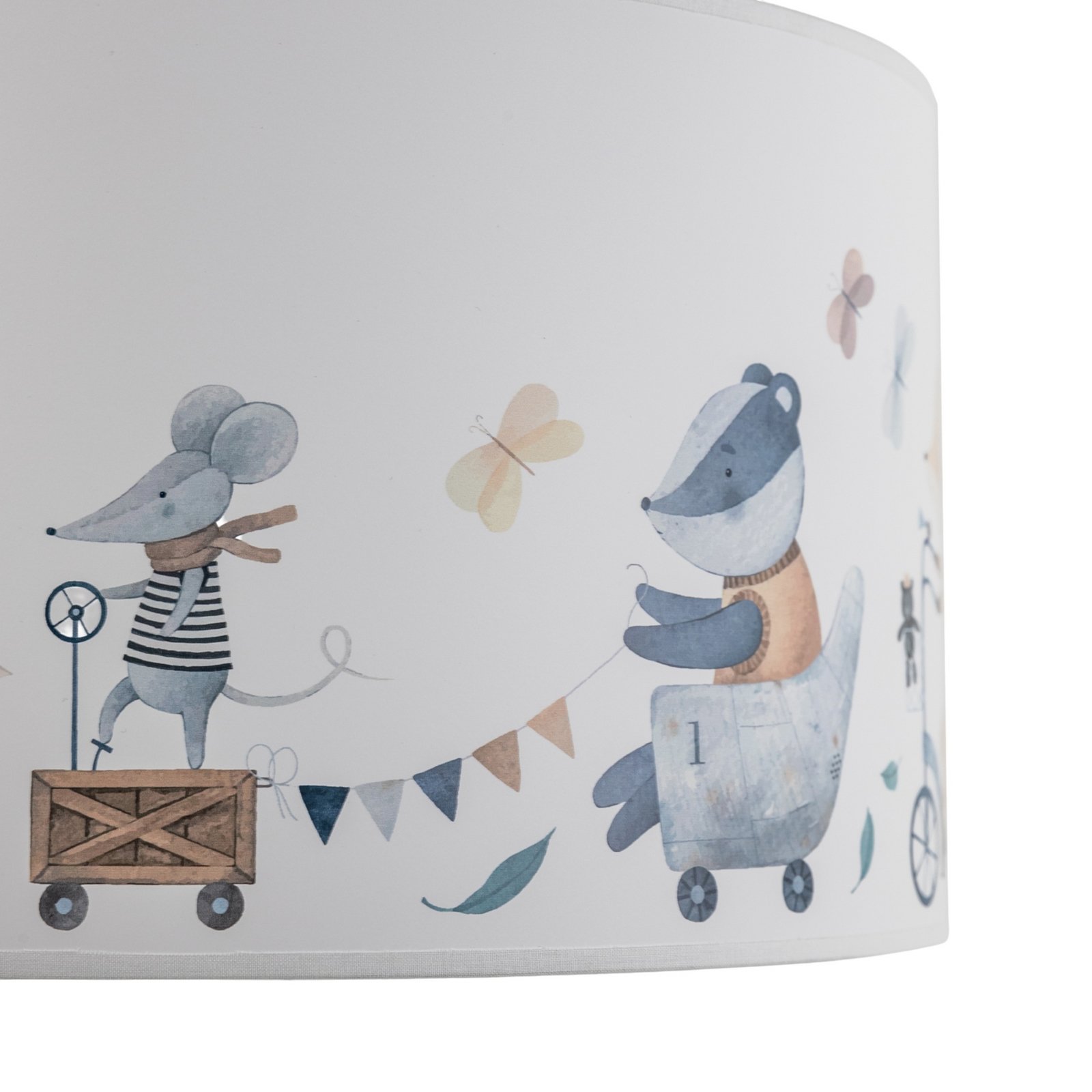 Hängeleuchte Ferdi Kids, Textil, weiß, bunt Hängeleuchte Ferdi Kids, Textil, weiß, bunt