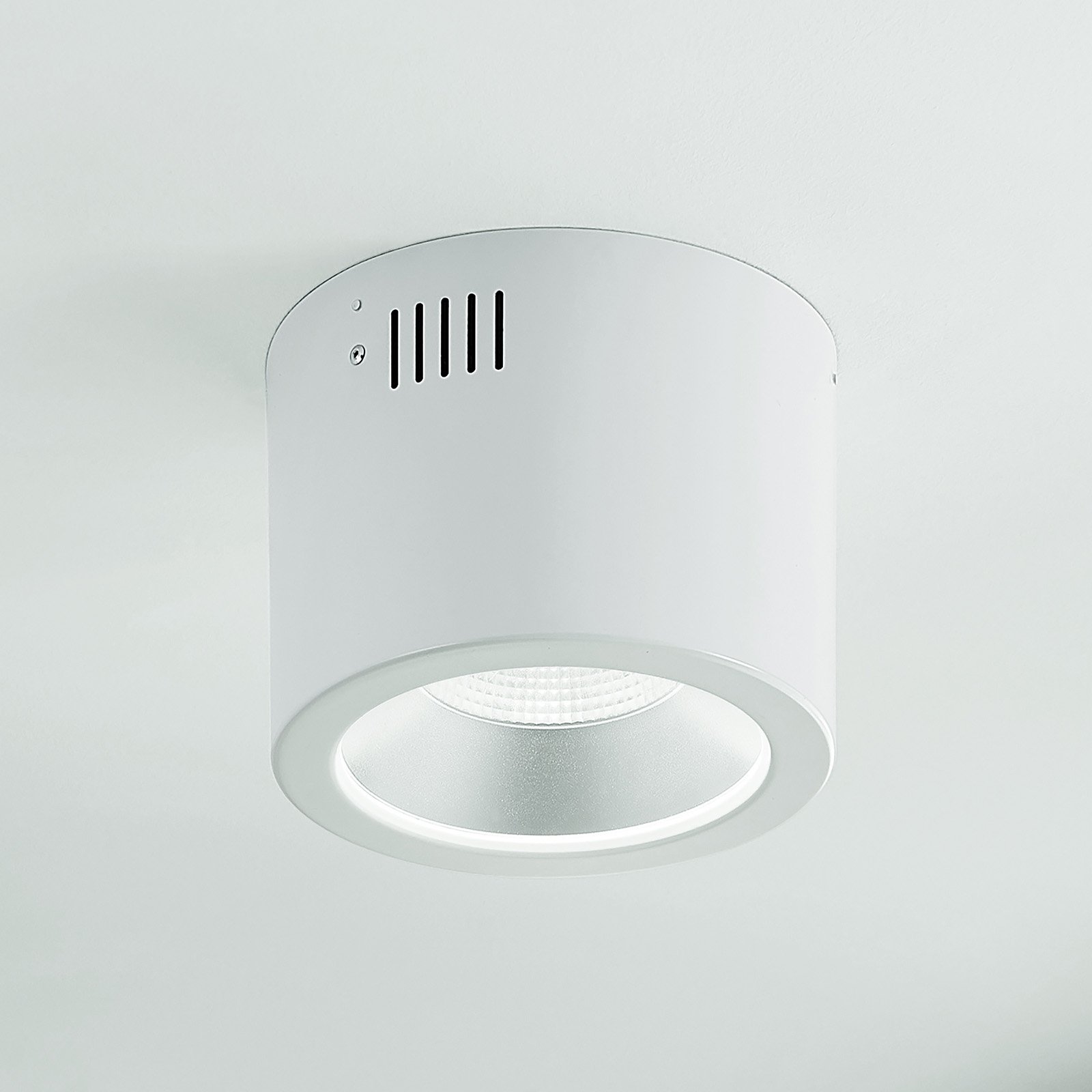 Arcchio Liddy LED downlight, white, Ø 17.7 cm, for Living / Dining Room, aluminium, 17.5 W, energy efficiency: A+, H: 13 cm