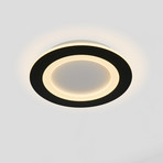 Φωτιστικό οροφής LED Ringo, Ø 39 cm, μαύρο/λευκό, σίδερο/ακρυλικό, CCT