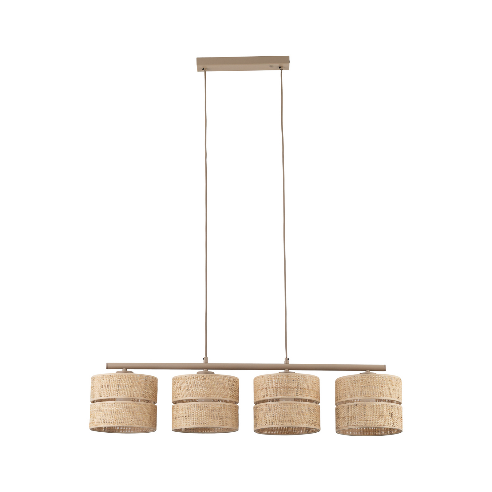 Calma lógó világítás, 4 izzós, bézs, raphás, hossza 95 cm Calma lógó világítás, 4 izzós, bézs, raphás, hossza 95 cm