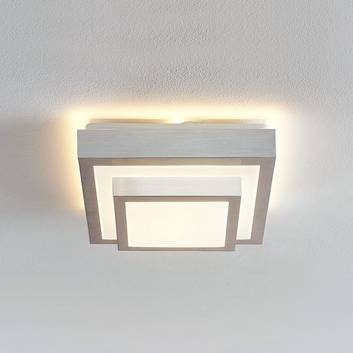 Lindby Mirco LED-loftlampe i alu, kantet, 27 cm