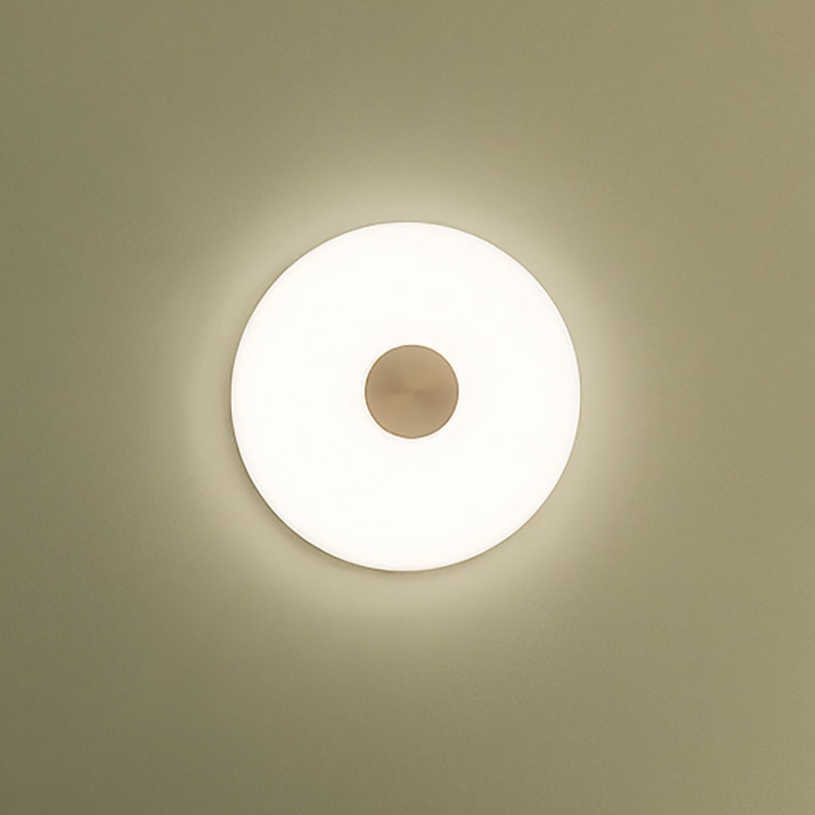 Candeeiro de parede LED Northern Glint, Ø 36 cm, vidro, branco opalino