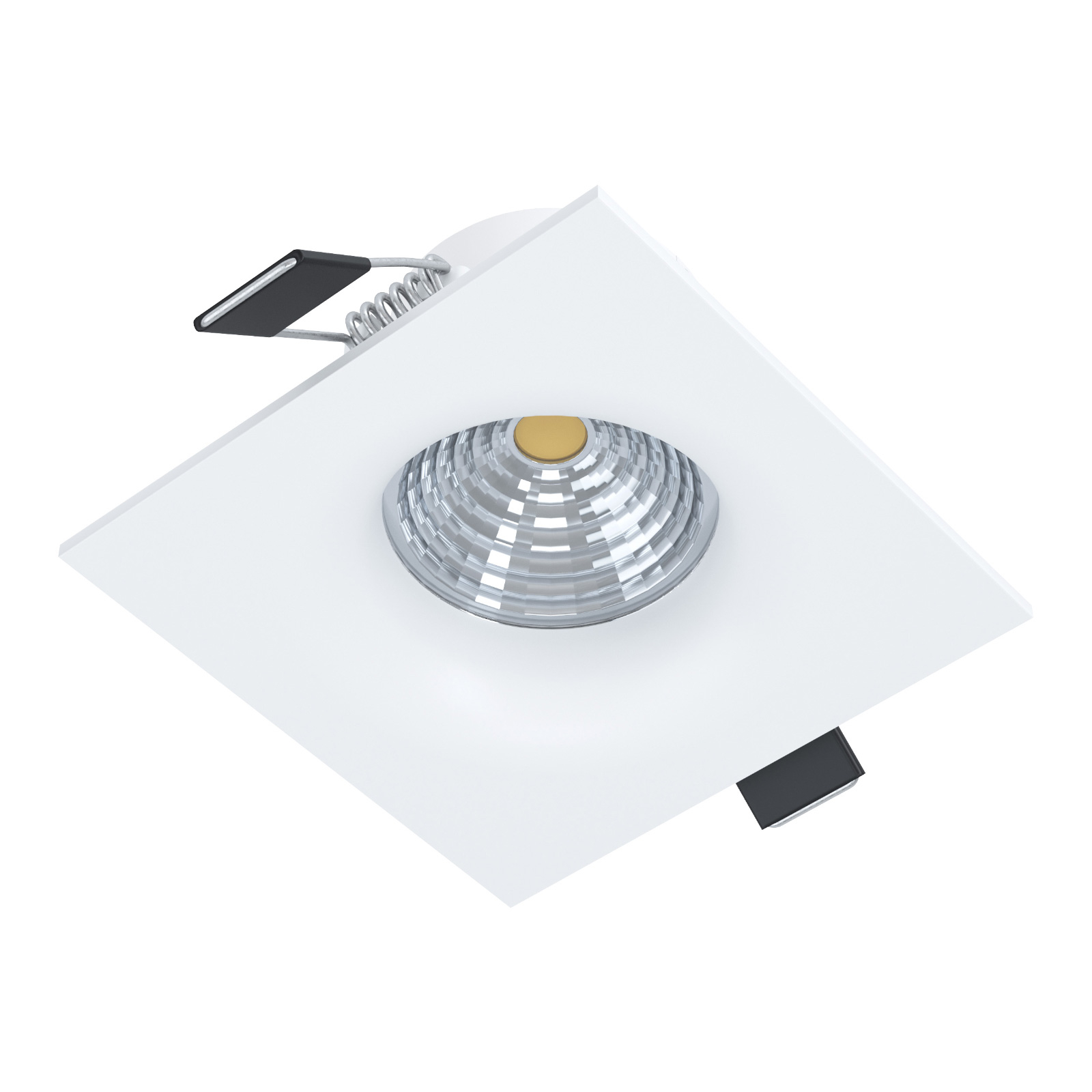 EGLO Saliceto downlight angular rigid 2,700 K white, for Living / Dining Room, aluminium, 6 W, energy efficiency: A+, L: 8.8 cm, W: 8.8 cm, H: 4.2 cm