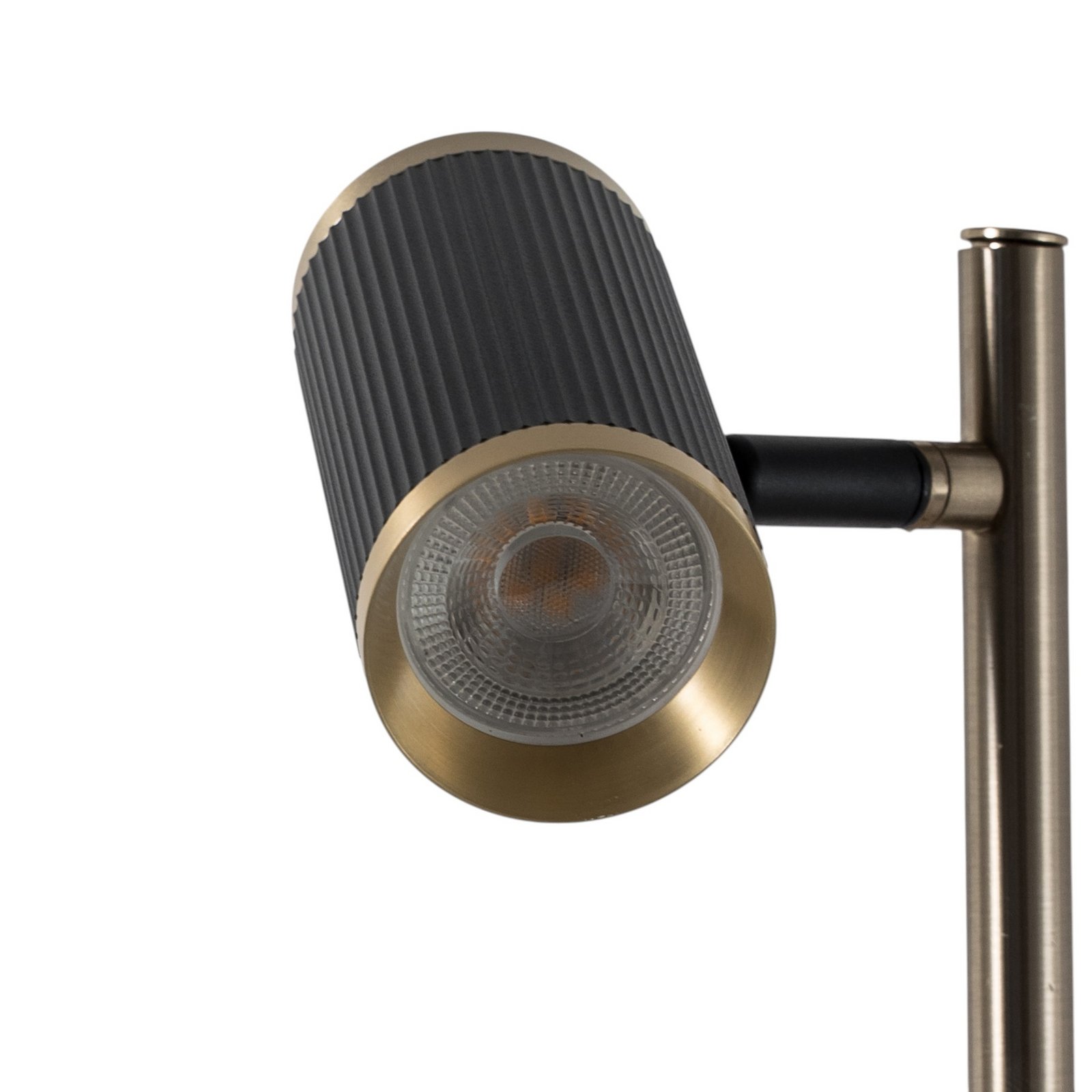 Tischleuchte Lume, schwarz/gold antik, Höhe 42 cm, Metall