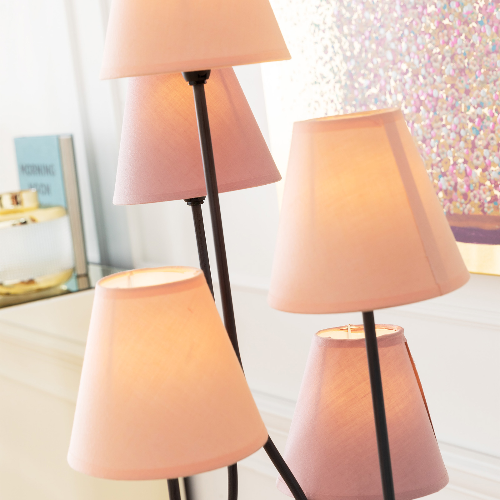 KARE Flexible Berry Cinque - Floor lamp, 5-bulb.