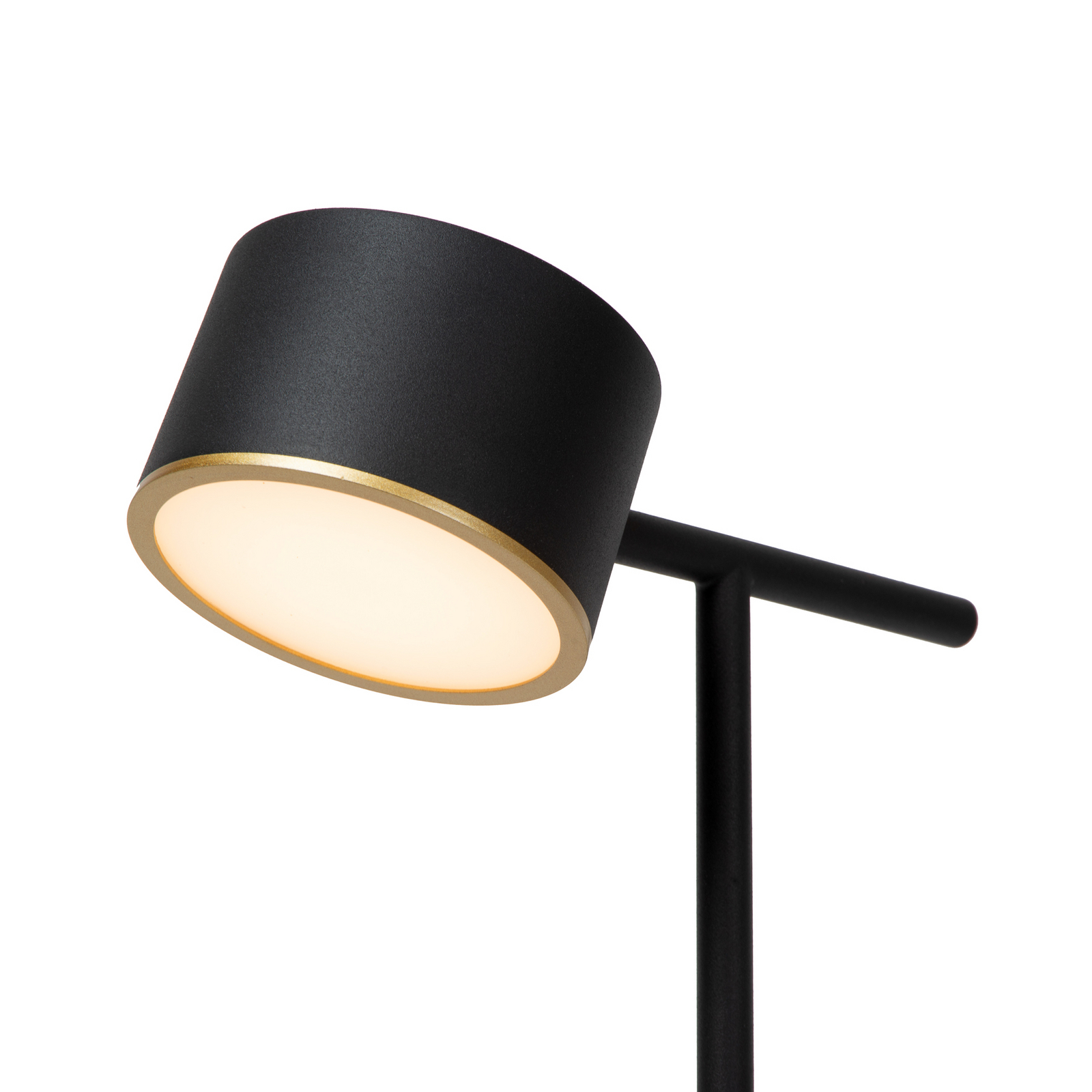 lampe à poser LED Gian, noire, hauteur 40 cm, métal