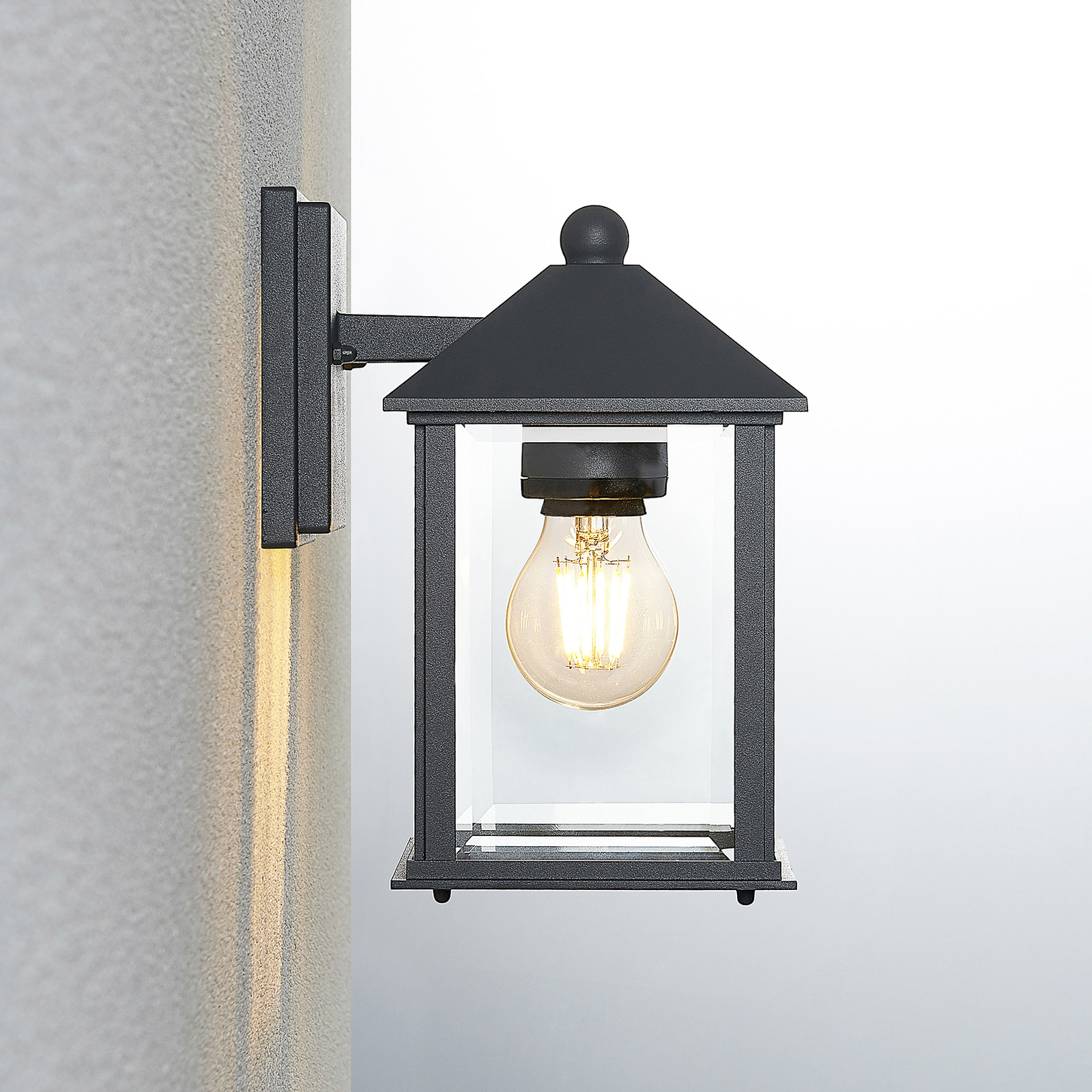 Lindby Giavanna outdoor wall light, 23.3 cm, lantern