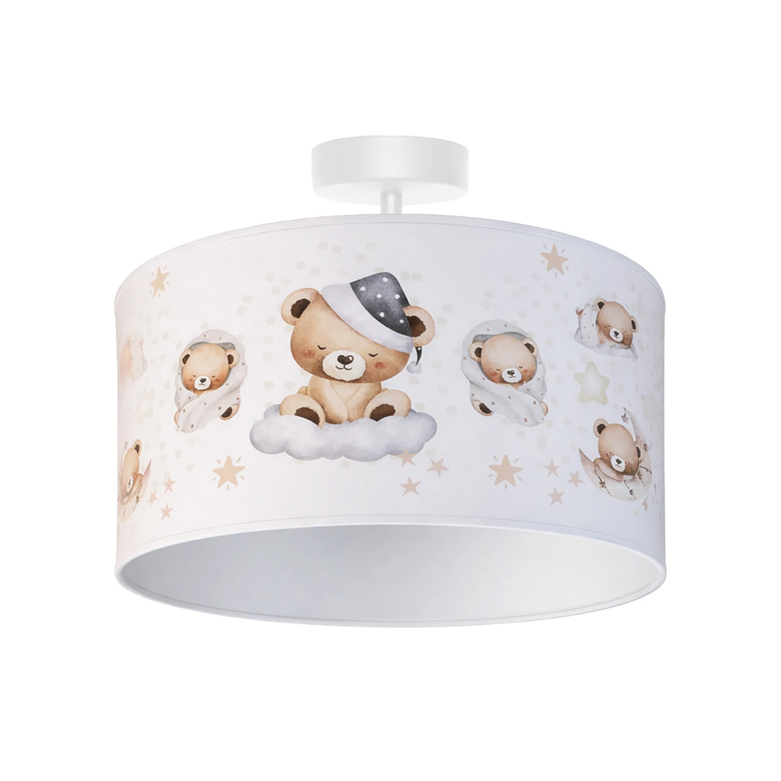 Kinderplafondlamp Kids Print, kleurrijk/beige, Ø 35 cm, textiel