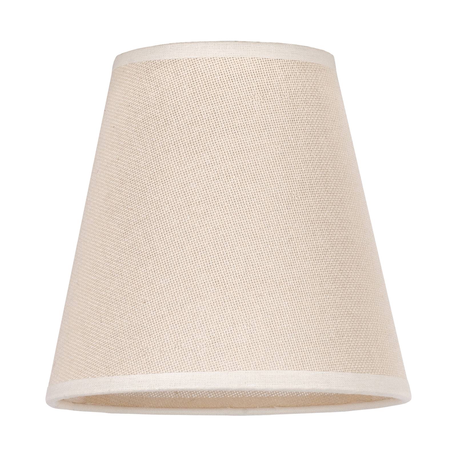 Euluna Cone AB lampshade, Ø 15 cm, beige, cotton, E14, H: 15 cm