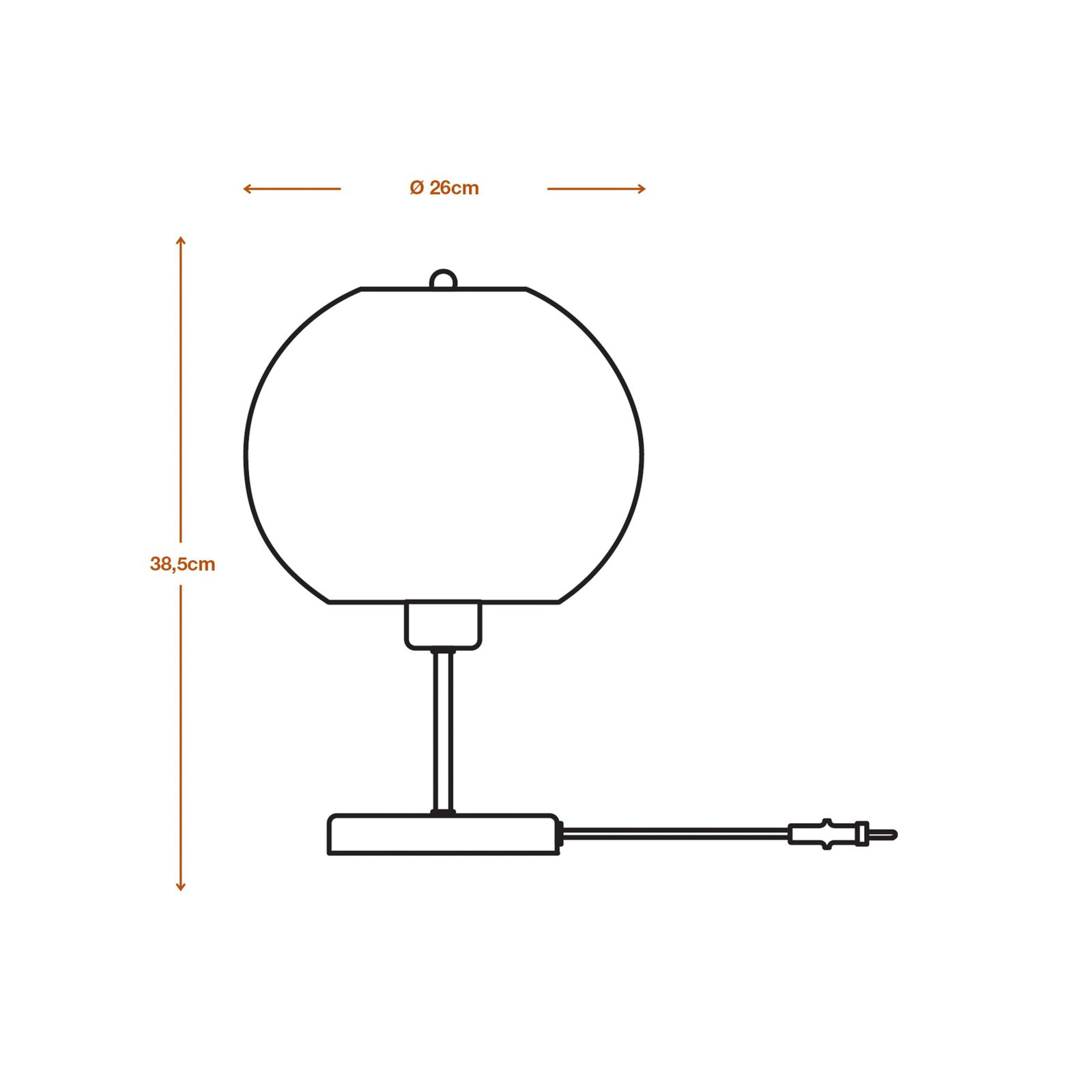 LEDVANCE Lampe à poser Ball, marron, carton ondulé, acier, E27