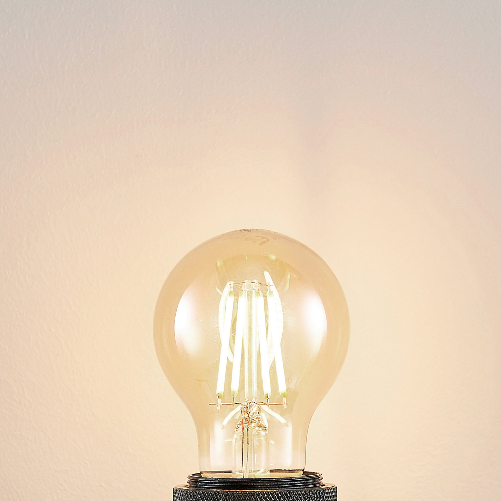 LED bulb E27 6.5W 825 amber 3-level dimmer 2-pack
