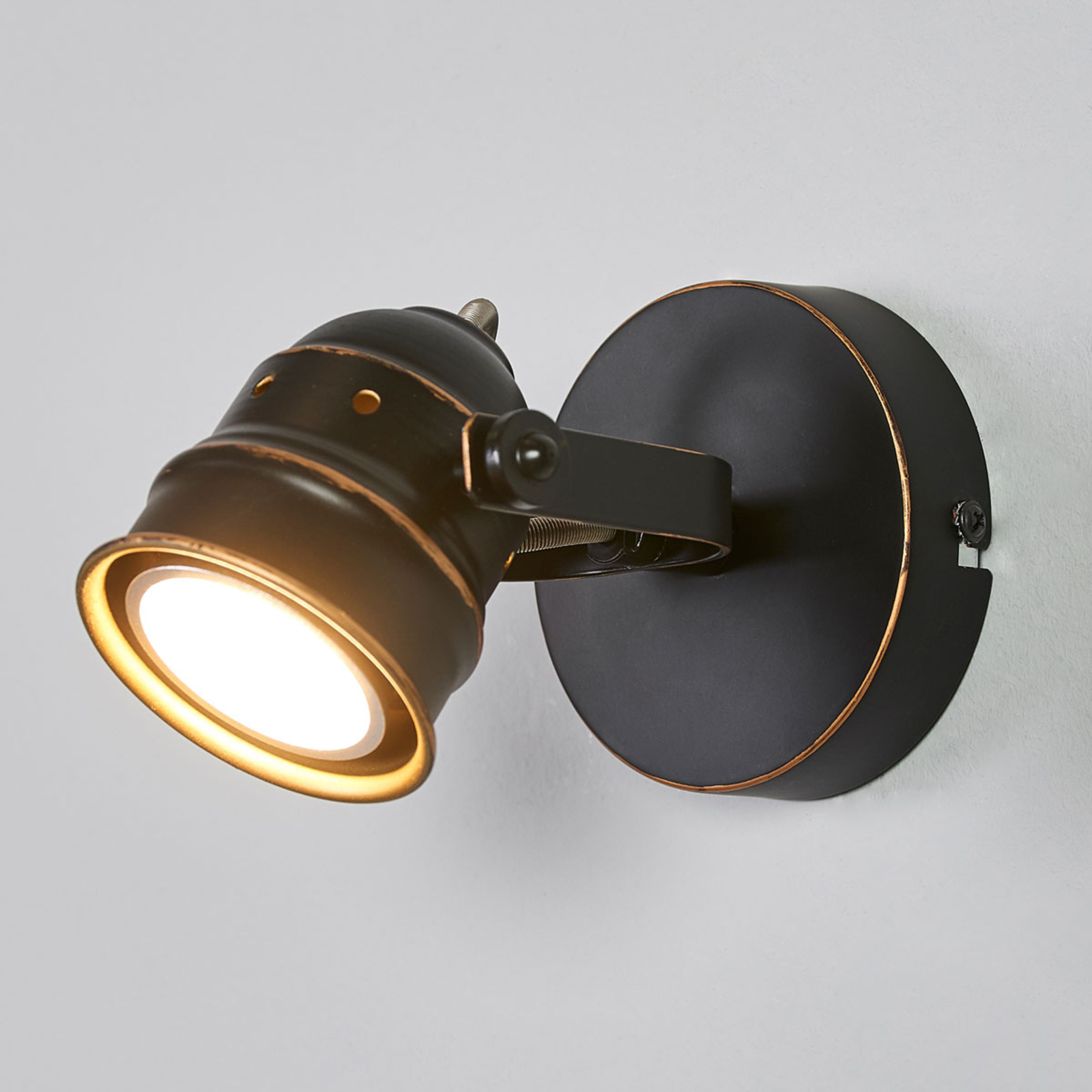 Leonor Gu10-spotlámpa, fekete-arany, LED