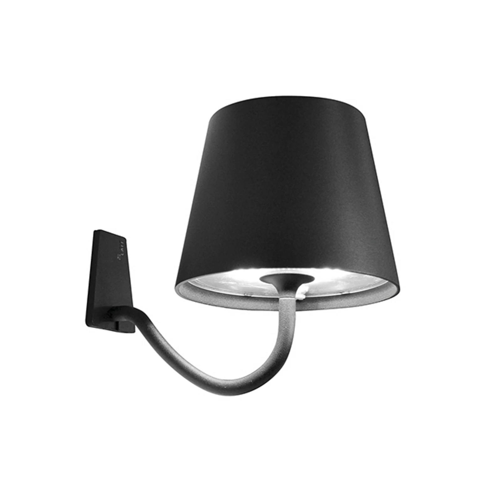 Zafferano Poldina zidna lampa na baterije, kuka, bijela