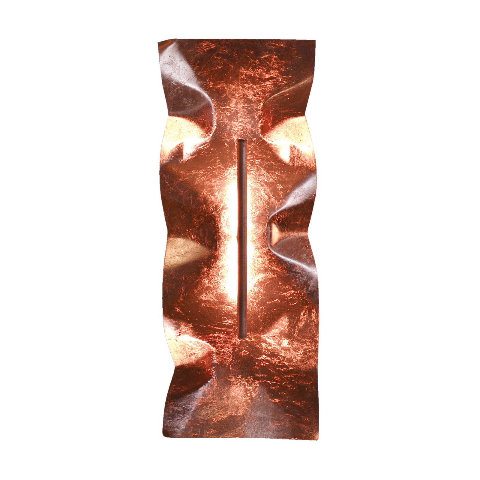 Knikerboker Crash Tube wall light, copper leaf
