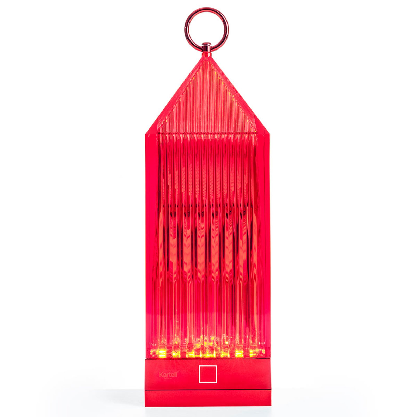 Kartell Lantern LED table lamp, red IP54