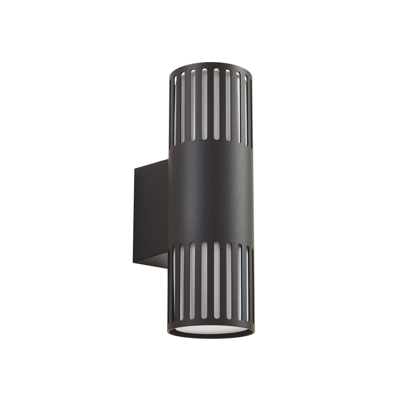 Candeeiro de parede exterior Lindby Lurinda, 2 lâmpadas, preto, Ø10cm