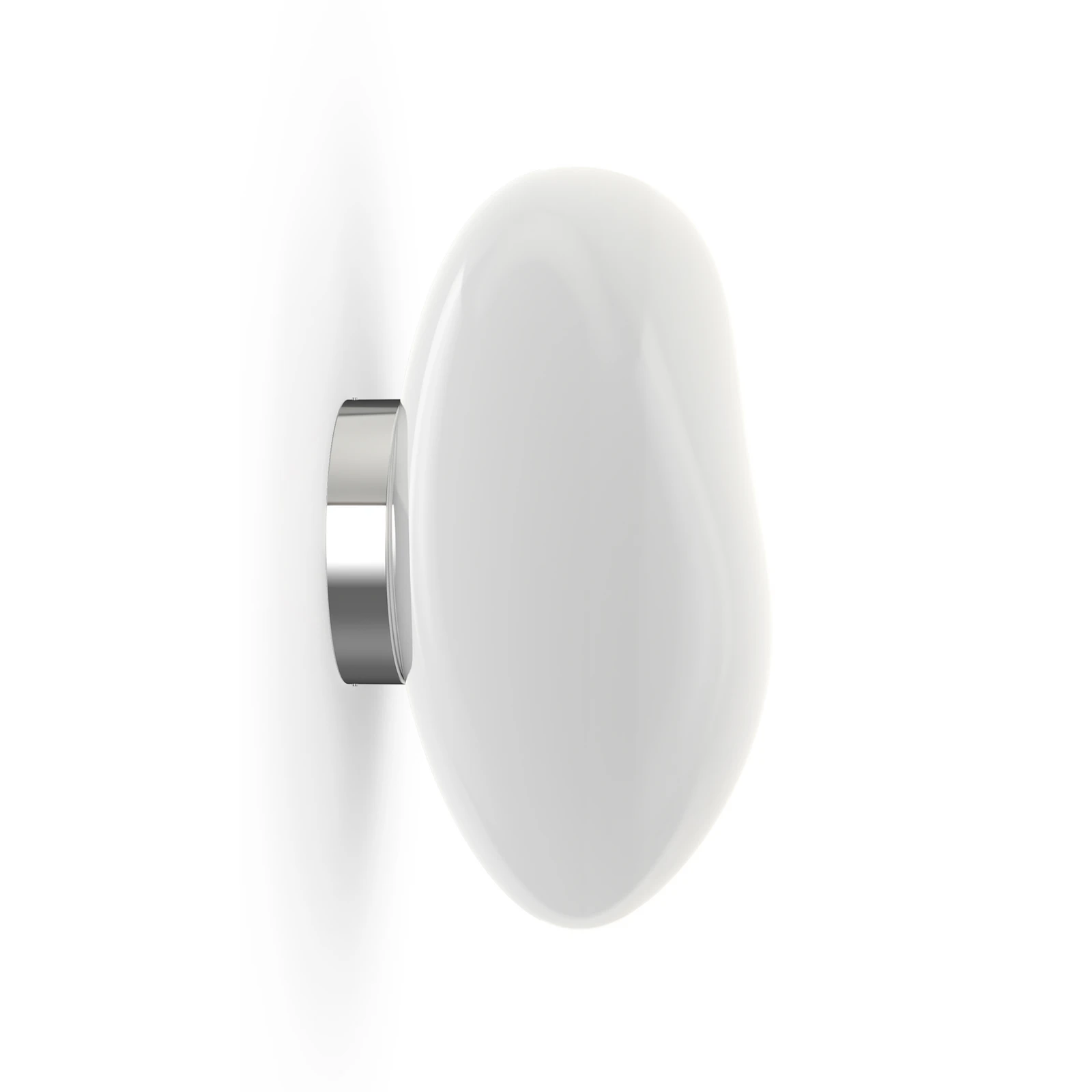 Tom Dixon LED wandlamp Melt, Ø 50 cm, opaal/chroomkleurig